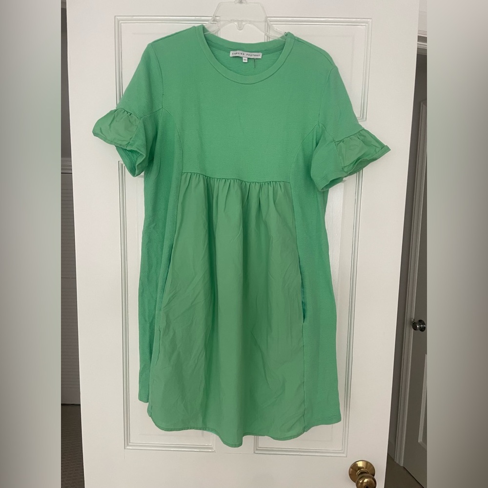 English Factory Bright Green Mini Dress